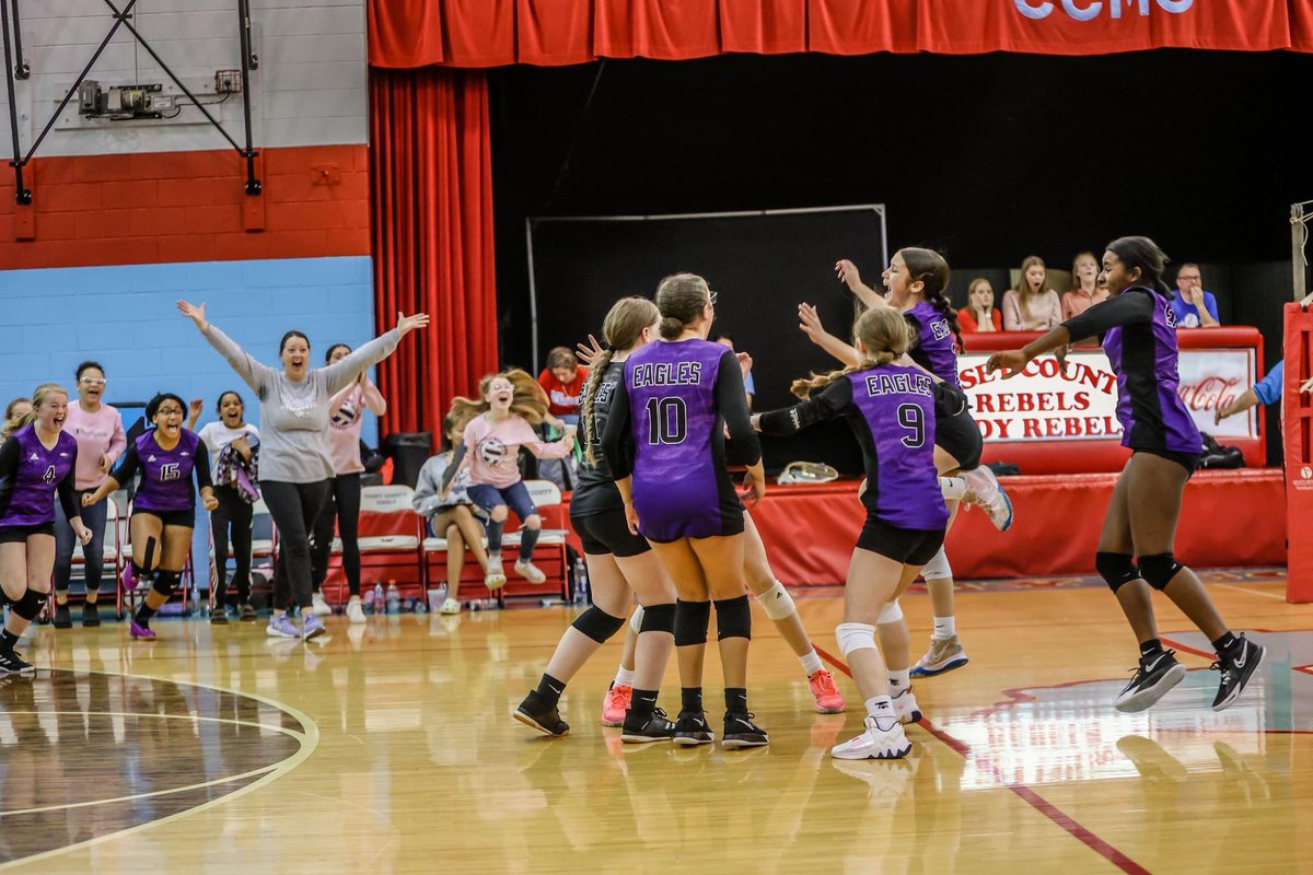 CISEagles's tweet photo. CKMSAC 2023 7th Grade Conference Tournament CHAMPS!! Way to go Ladies!! 🦅💜🏐

#eaglepride #changinglives
📸 || @karladeaton https://t.co/8SvMtKwgtl