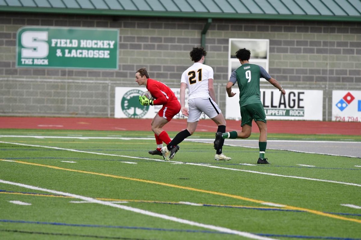 SRHS Alumni facing each other for a DII Friendly #WLUmenssoccer #SRUmenssoccer