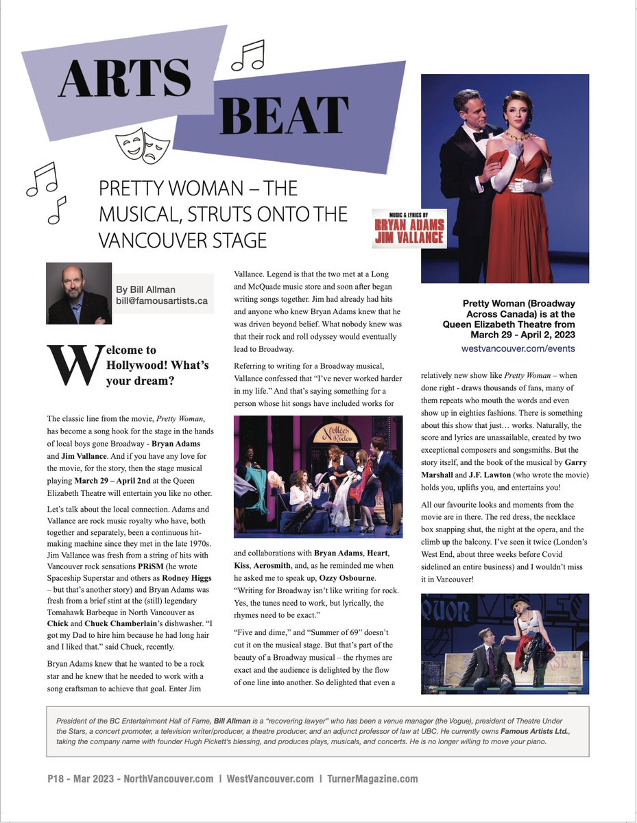 catherinebarr's tweet photo. Getting excited for the premiere of Pretty Woman The Musical in #Vancouver. Music and lyrics by @bryanadams and #JimVallance. See you there! @BACTouring @westvanmag @northvanmag @turnermagazine #broadway #prettywoman 
https://t.co/SxmXjsf6xE https://t.co/L4srEIzokb