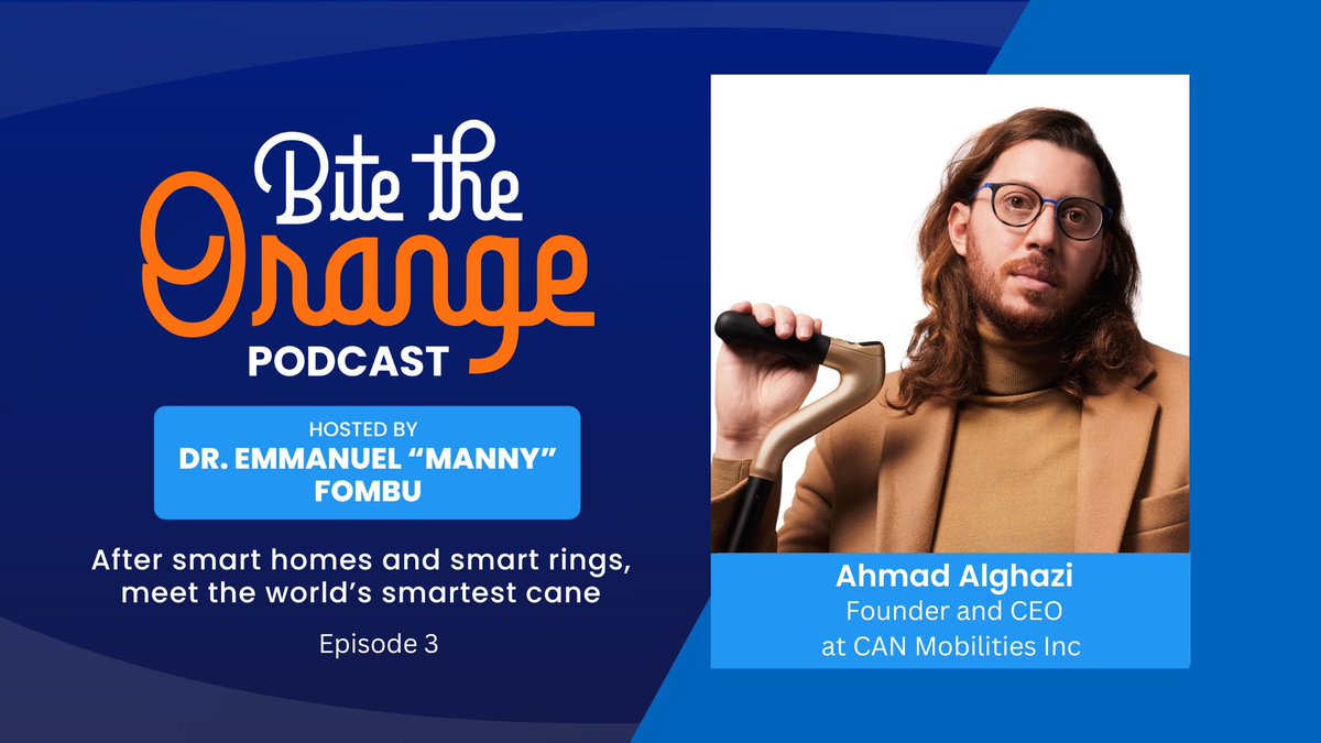I recently had the opportunity to join Dr. Manny Fombu <a href="/DrMannyMD/">Manny fombu</a> on his Bite the Orange podcast to talk about the story behind founding CAN - can.co, and how to leverage technology to help people stay independent, and deliver high-quality lnkd.in/daT24ipk
