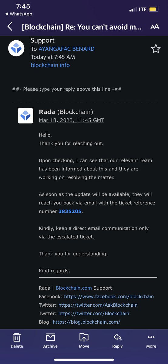 BeNufac_Crypto's tweet photo. @blockchain @blockchain your platform is scamming users by holding their funds and not allowing them to remove their funds, my account has been suspended since Oct with so much money in it and @AskBlockchain continues to ignore my emails but can come here to post trash.
Resolve 🎟️ #3835205 https://t.co/Q1VZDWv2Mi