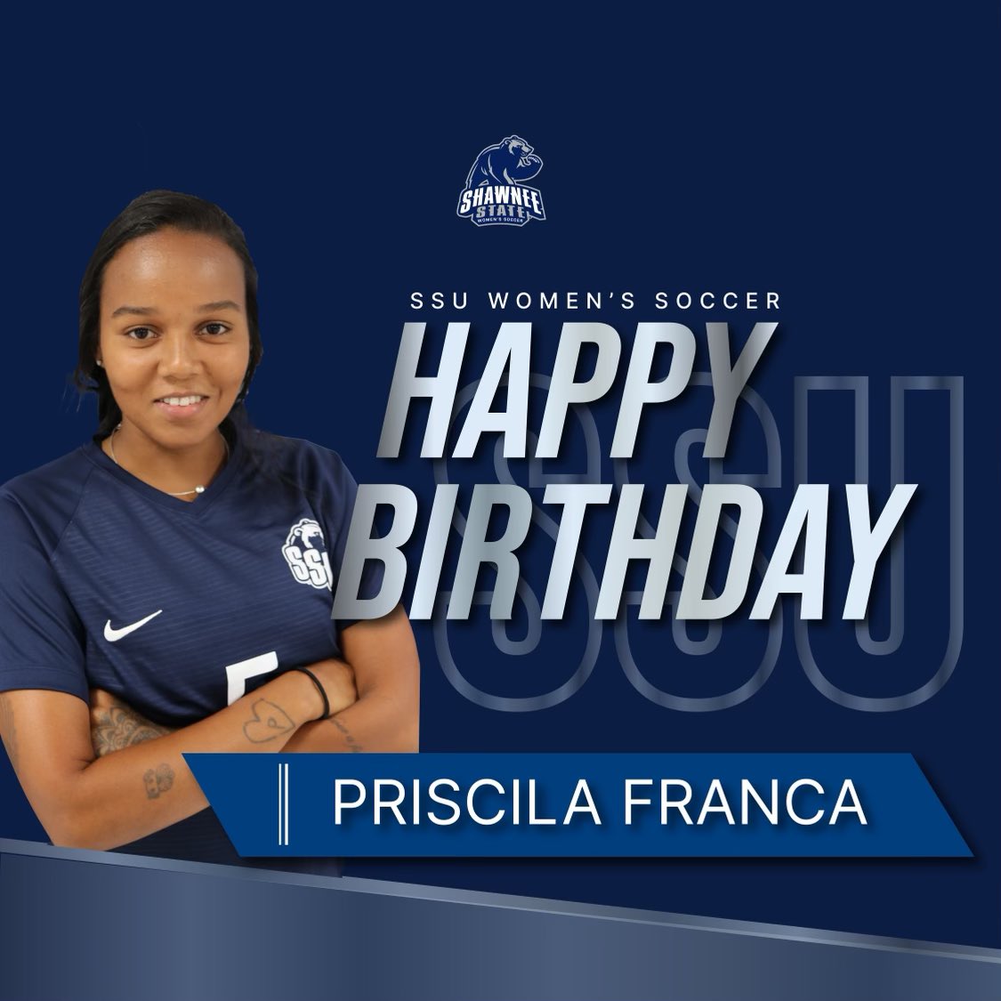 Wishing a happy birthday to #5, Priscila Franca! #gobears