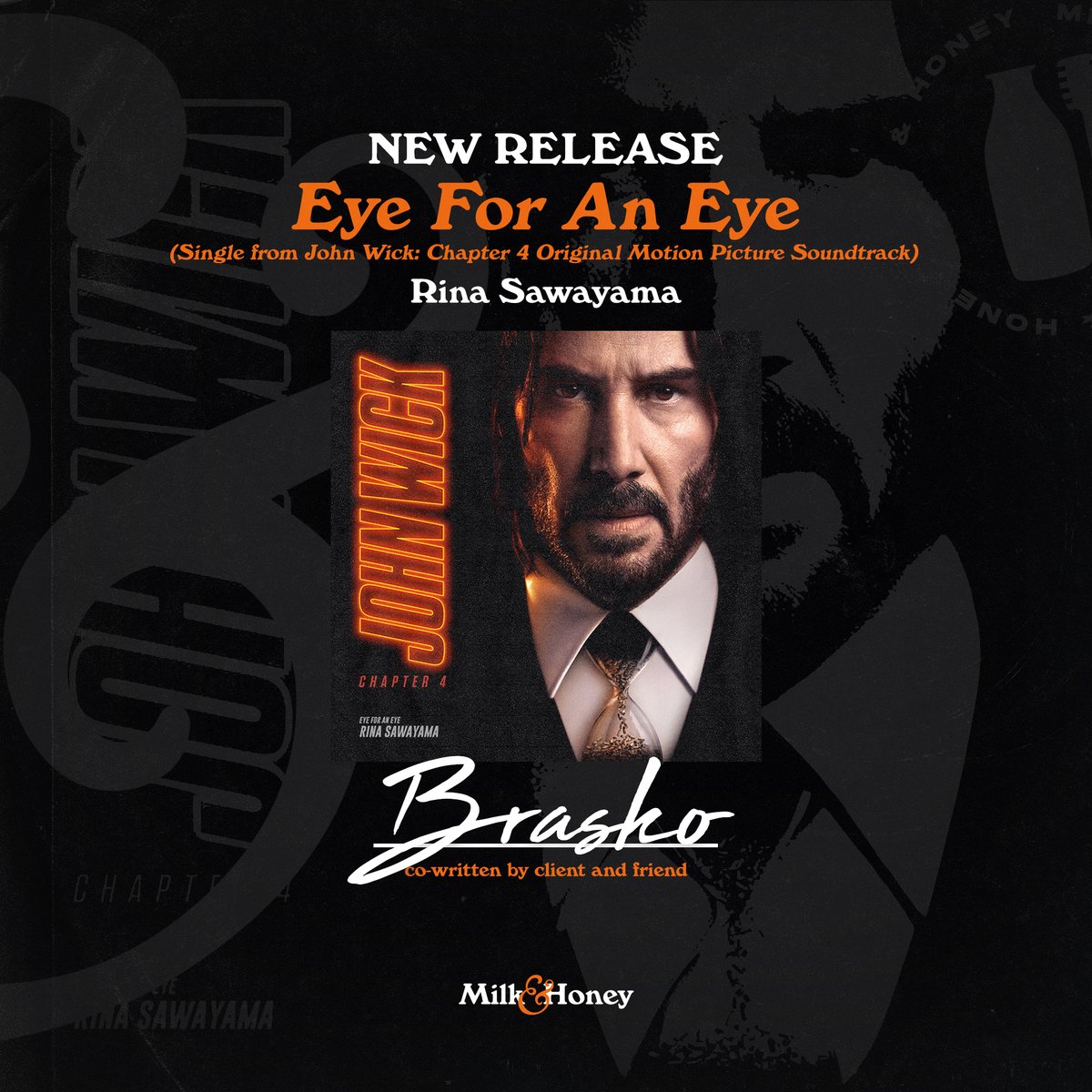 milkhoneyla's tweet photo. Check out Rina Sawayama’s new single ‘Eye For An Eye (Single from John Wick: Chapter 4 Original Motion Picture Soundtrack)’ and Dev Lemons’ new single ‘Dizzy Vision’, both co-written by client and friend Brasko
#Brasko #RinaSawayama #DevLemons #milkandhoney #hitsongs https://t.co/1BTMWp1jjX