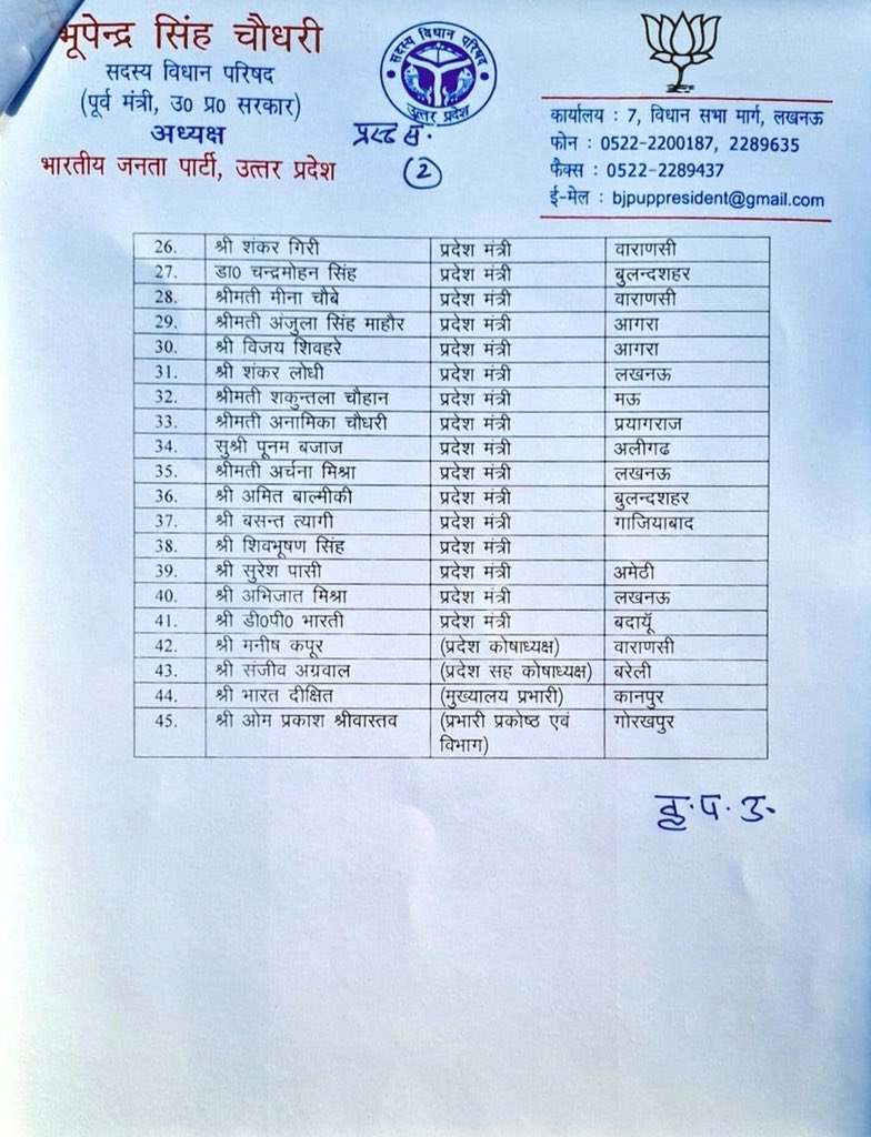 moshakebansari's tweet photo. @BJP4UP की प्रदेश की लिस्ट में कोई उर्दू नाम नहीं ना पसमांदा ना सूफ़ी @danishazadbjp क्या यही है सबका साथ सबका विकास ? https://t.co/M5p7sIhNtq