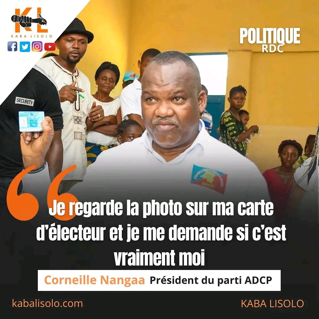 #Extrait d'un article ,l’ancien président de la CENI a critiqué la qualité des nouvelles cartes d’électeur : « Je regarde la photo sur ma carte d’électeur et je me demande si c’est vraiment moi » a-t-il lâché. 
Photo crédit :<a href="/KabaLisolo1/">Kaba Lisolo</a>.