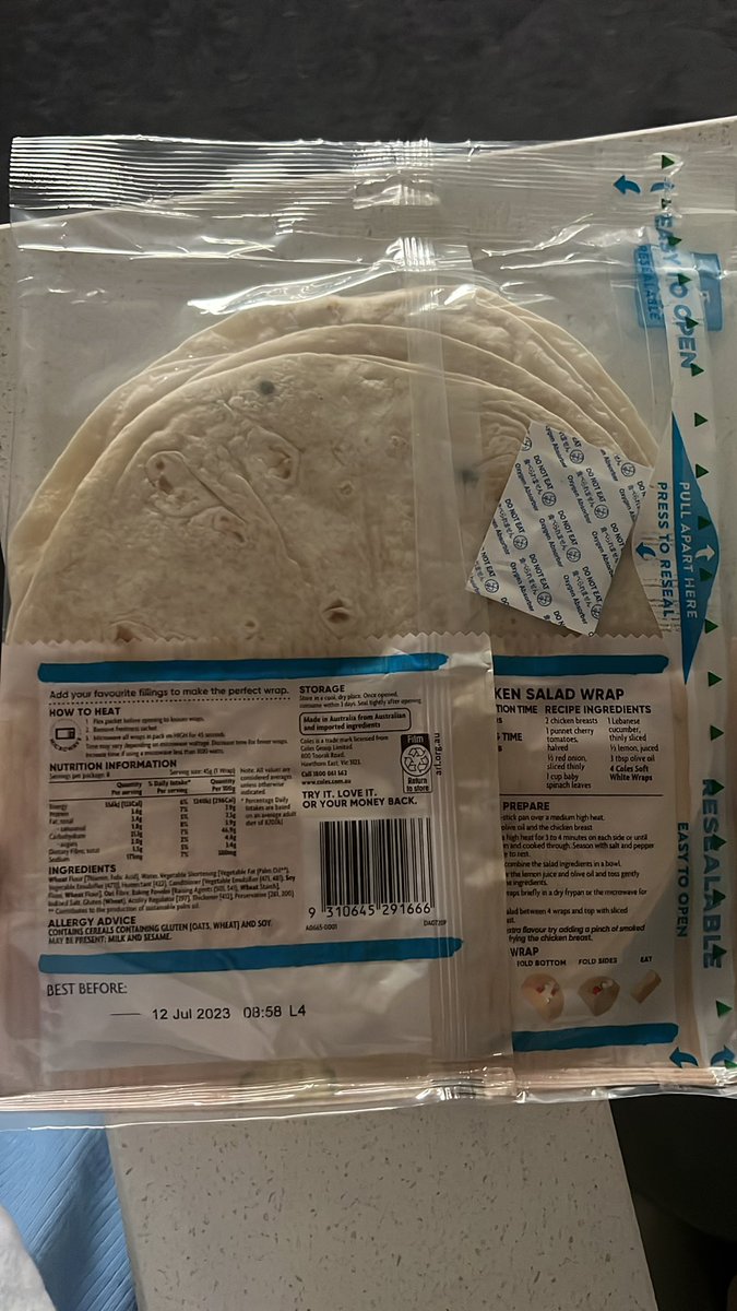 EmmaShepherd_x's tweet photo. @Coles bought these wraps yesterday.. which are dated for July and they are covered in mould 🤢🤢🤢 https://t.co/LKSfYkSKq8