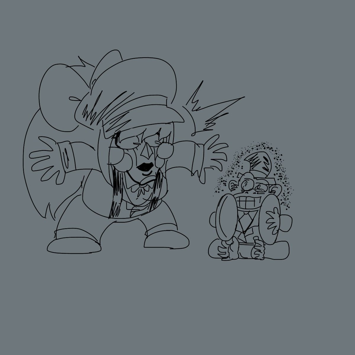 Had some doodles to figure out how to draw Poppycock.