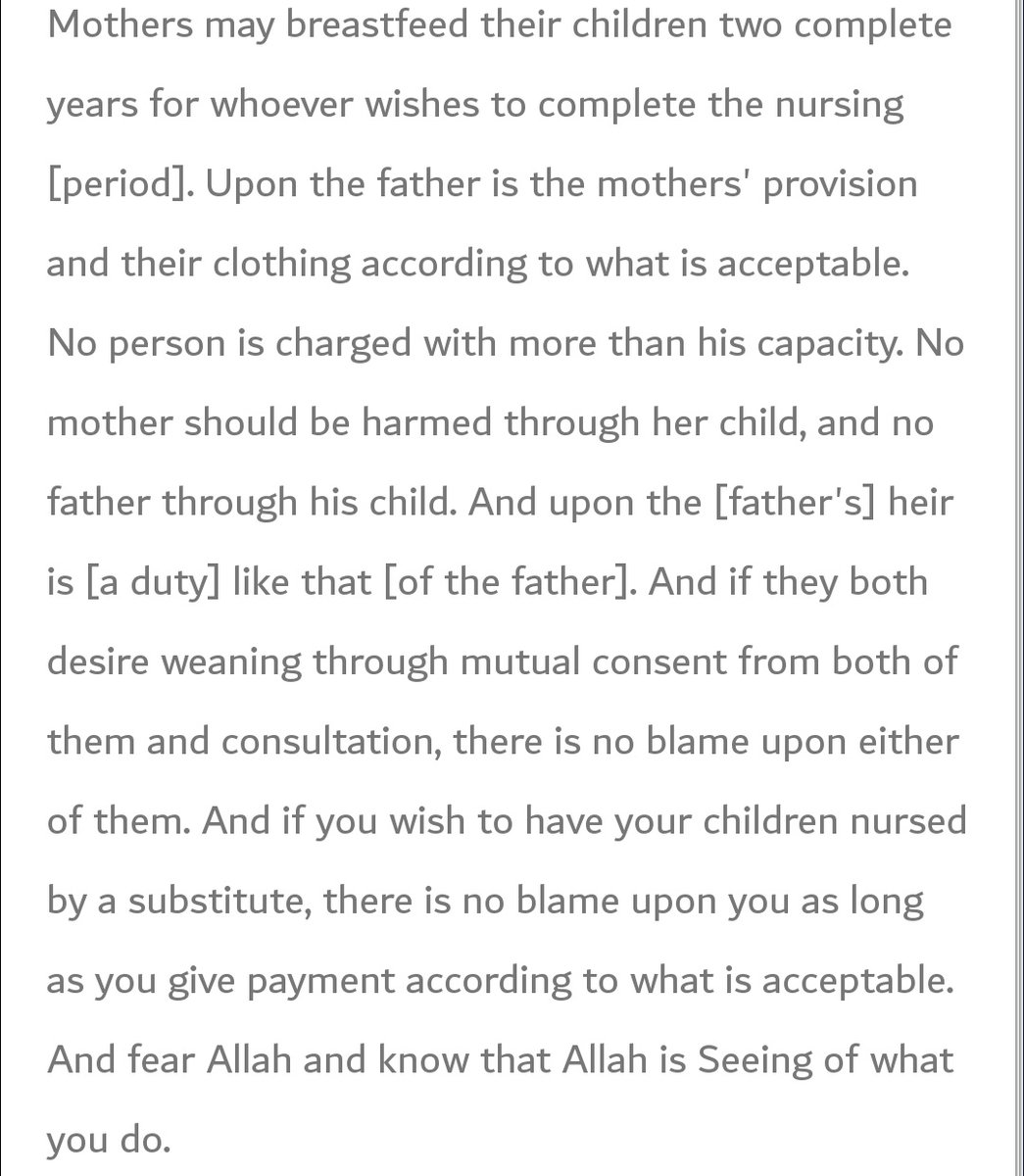 Fatikles's tweet photo. A miracle of the Quran is that despite it being so vast it is also simultaneously comprehensive and concise. 
Consider verse 233 in Surah Baqarah regarding aspects of family life. Consisting of 6½ lines of text &amp; approx 60+ words, it contains 23 laws of jurisprudence

الله أكبر! https://t.co/fiwKfEl0Fw