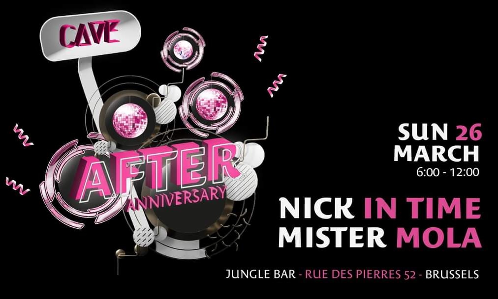 Nick_In_Time's tweet photo. Very honored to be part of the 5th anniversary Cave Party #Brussels @ Jungle bar Brussels ! See you there ! #CAVEparty #aftergay #gayparty #techno #progressivehouse #brusselsgayparty #gay https://t.co/L55MxgVezS