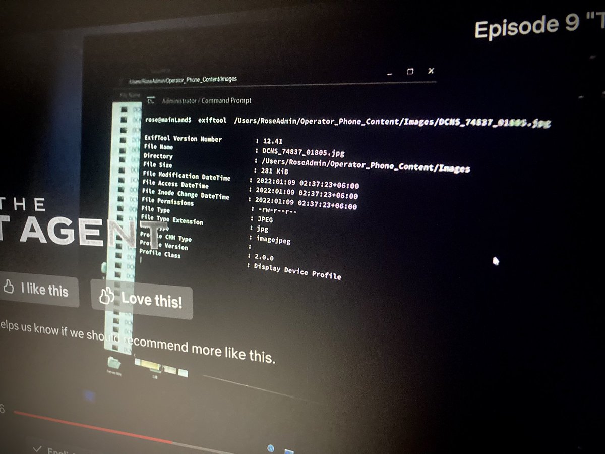 beet_keeper's tweet image. #ExifTool live on @NetflixDE’s #NightAgent #digiores