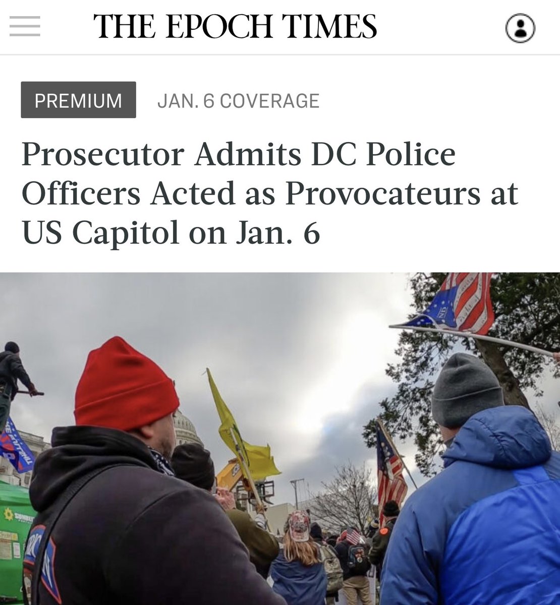 TheChiefNerd's tweet photo. “A federal prosecutor admitted in court papers that three D.C. Metropolitan Police Department undercover officers acted as provocateurs at the northwest steps of the U.S. Capitol on Jan. 6, 2021.

The admission came in a March 24 filing before U.S. District Judge Rudolph Contreras that seeks to keep video footage shot by the officers under court seal.”