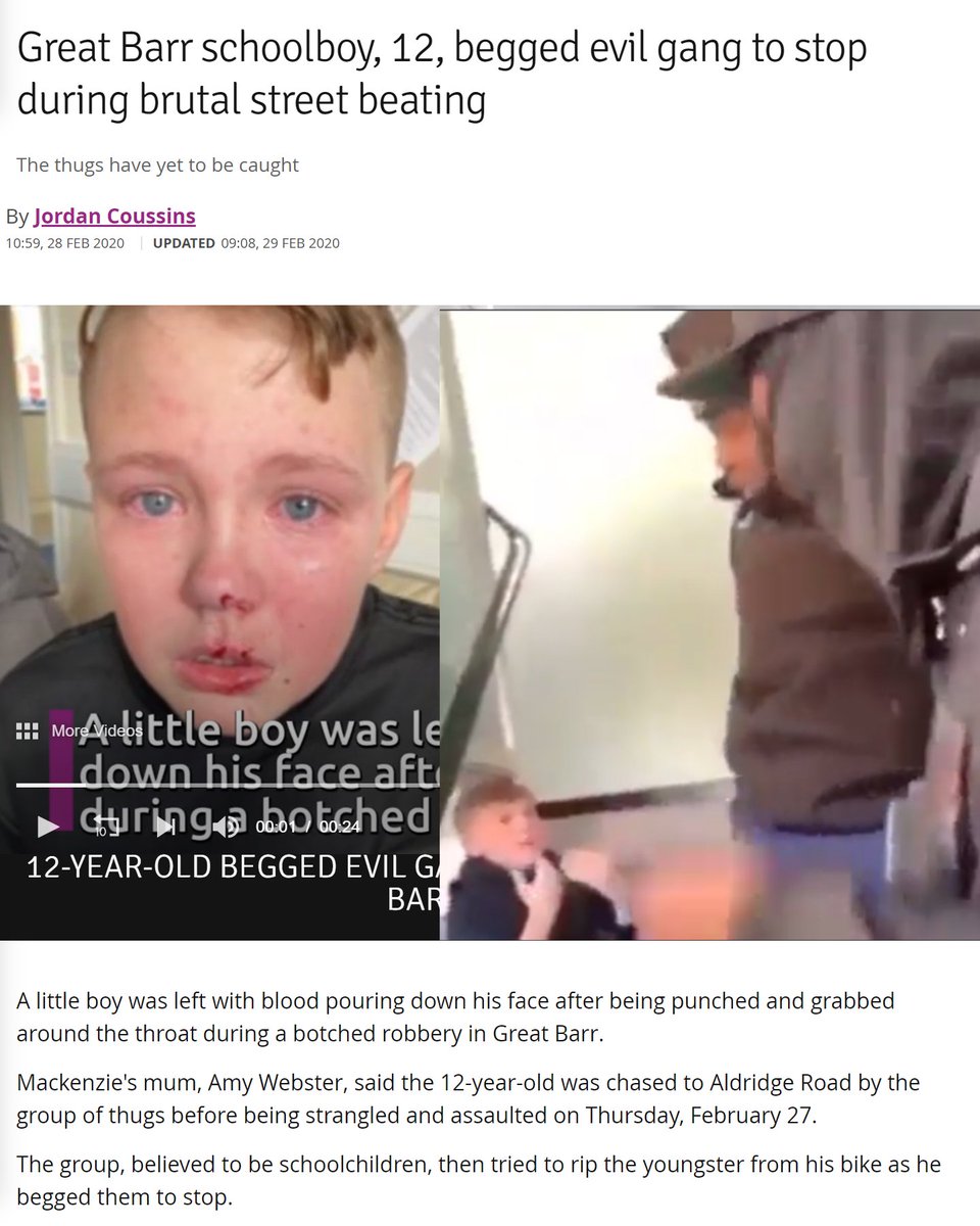 Still waiting on the #WestMidlandsPolice make an arrest in the horrific attack on a Native #EthnicEuropean British boy by a group of non-British thugs. #Antiwhite violence is so common even his mom says, 'I hold no hope of anything being done.'

When will this stop? #antiwhiteism