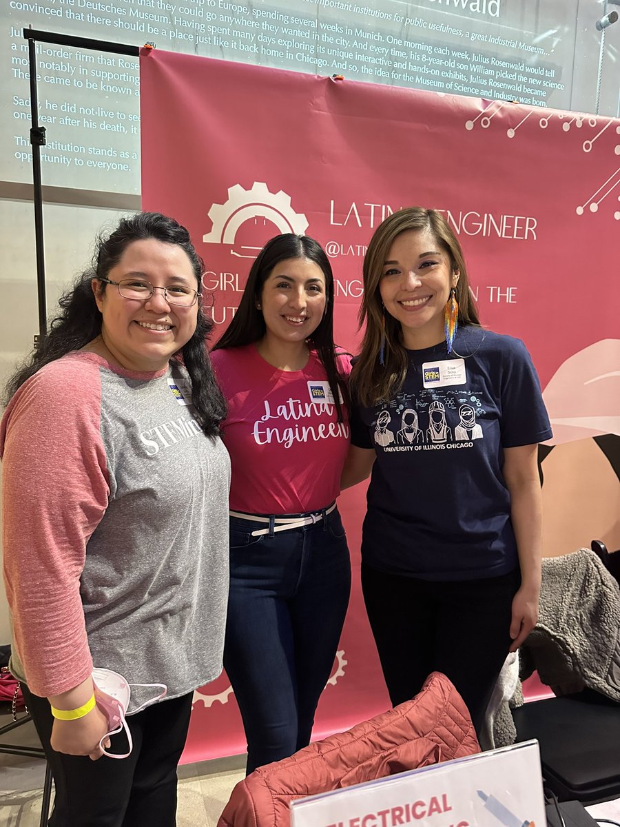 uic_wiep's tweet photo. The Girls in STEM fair at MSI was absolutely phenomenal! We connected with so many students and organizations that, like us, are also working to close the gender gap in STEM! We can’t wait to be back next year ⚙️🙌🏽 #uicwiep #uicengineering #thisisuic https://t.co/nLqySgHF5X