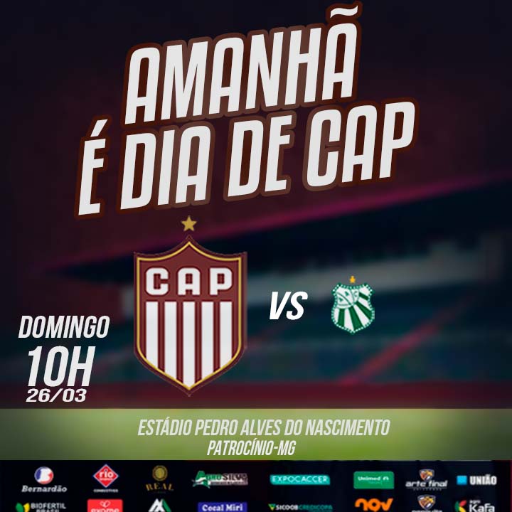 PatrocinenseCAP's tweet photo. Amanhã às 10h, tem jogo decisivo contra a Caldense, e será o nosso terceiro jogo pelo triangular da "morte". Torcedor grená, estaremos contando com o seu apoio!!!
🏟️Pedro Alves do Nascimento.
📅 26/03
🕙às 10h.
📍 Patrocínio-MG.

VAI PRA CIMA DELES CAPÊE 🦅
#DiaDeCAP  #VamosCAP https://t.co/4lie2Iat4N