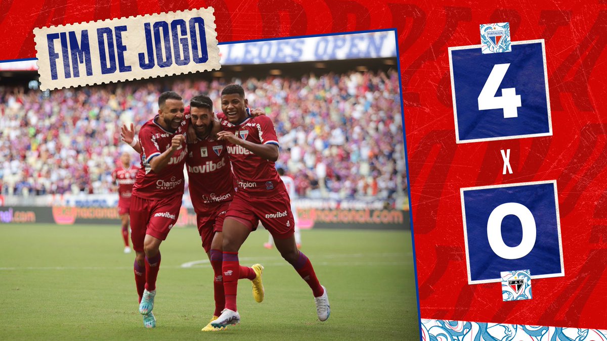 FortalezaEC's tweet photo. ⏱️ FIMMMMMM DE JOGO NO CASTELÃO!! O LEÃO GOLEIA O FERROVIÁRIO POR 4x0 E GARANTE VAGA NA SEMIFINAL DA LAMPIONS! Vamooooo 🦁🇫🇷

⚽️ Lucero(2x)
⚽️ Hércules 
⚽️ Galhardo 

#VamosFortaleza #LampionsLeague https://t.co/wXXrJanKdg