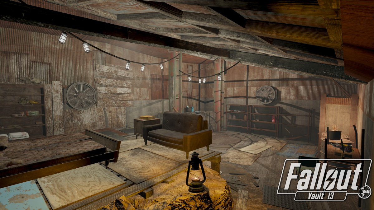 FalloutVault13's tweet image. Enjoy this early look at some of the interiors you'll find in Junktown, courtesy of the very talented @nickybonestein!