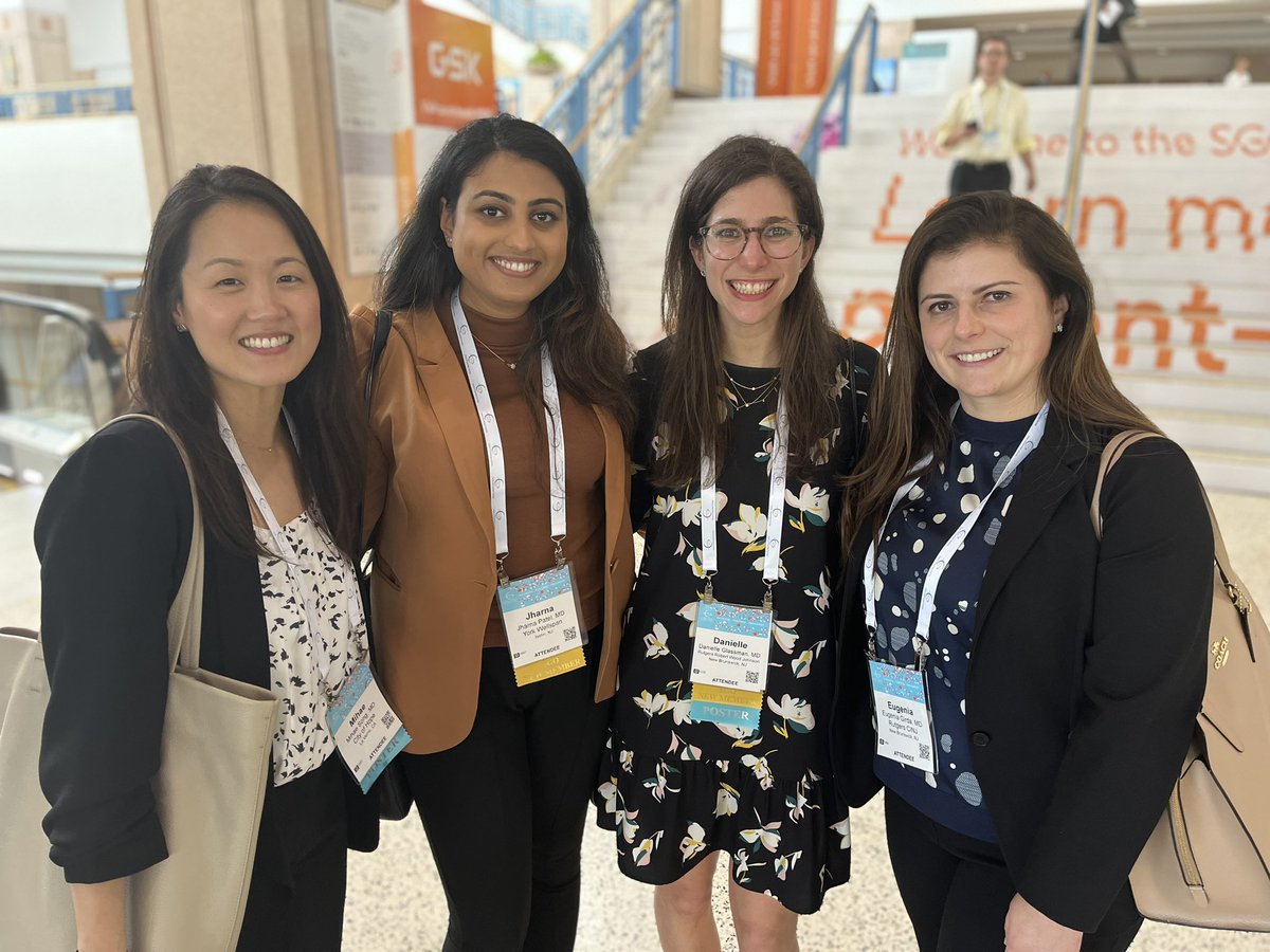 EugeniaGirda's tweet photo. Rutgers reunion at SGO #SGOMtg  #sgo2023 #gynonc @daniglassman @JharnaMPatel @RutgersCancer @RWJMS https://t.co/h0Y4Z5zBNG