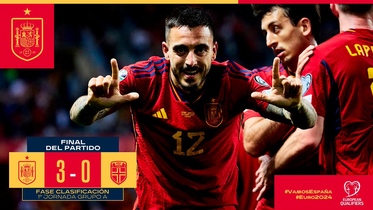🏁 ¡¡FINAL, FINAL, FINAAAAL EN MÁLAGAAAAA!!

🇪🇸 🆚 🇳🇴 | 3-0 | 90+4’

#VamosEspaña | #EURO2024