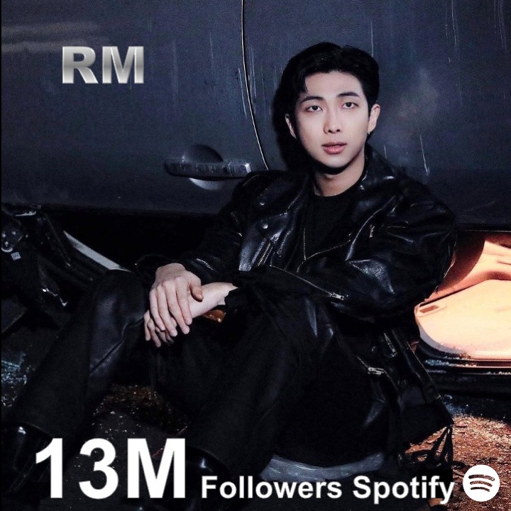 WORLDMUSICAWARD's tweet image. #BTS&apos; leader #RM surpasses 13M followers on Spotify and is #120 on the Top 150 list of most followed Artists on Spotify! He&apos;s the 2nd most followed Korean Soloist, the 3rd most followed Korean Male Act and the 5th most followed Korean Act overall!💪💥1⃣3⃣Ⓜ️🎧❤️‍🔥👑💜
#13MStarsForRM