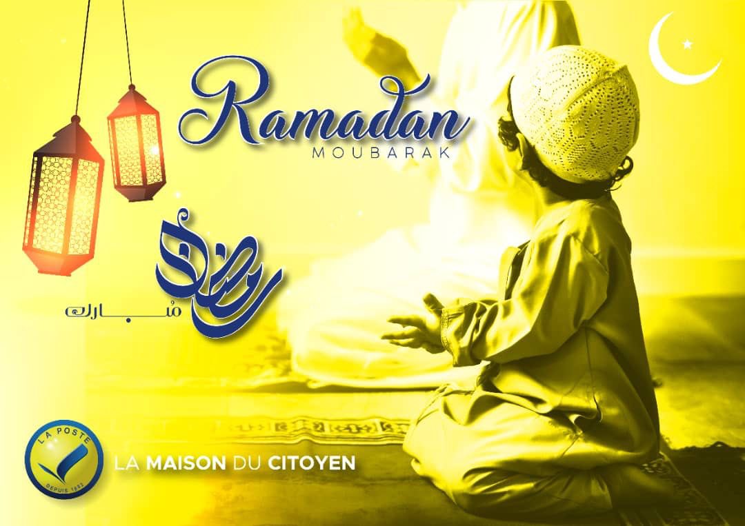 lapost_djibouti's tweet photo. En ce mois bénis du ramadan , la Poste de Djibouti ainsi que l’ensemble du personnel vous souhaitent que nos prières et notre jeûne soient acceptés.
#ramadankarim🌙
#lamaisonducitoyen
#lapostede🇩🇯 https://t.co/ntpOQMefK4