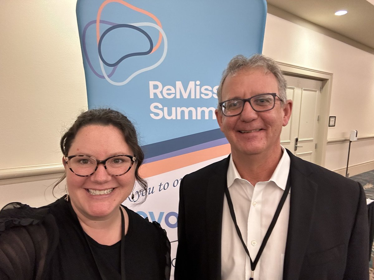 RaeKittleson's tweet photo. Inspired to attend and represent @NBTStweets at the 5th annual #ReMissionSummit with @NBTSCSO Kirk Tanner and hear some of the world’s leading experts talk about scientific progress over the last five years in the fight against brain cancer. #BreakthroughsAhead #EndBrainCancer https://t.co/Gf0iPOXww0