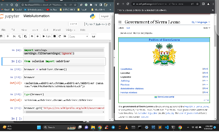 Revolutionizing my workflow with web automation! Just learned how to automate repetitive tasks online and it's a game changer. Saving me time and effort every day 🤖💻
 #webautomation  #datapinnacletech #DataScience #DataAnalytics #Python #sierraleone #india #Sierraleone