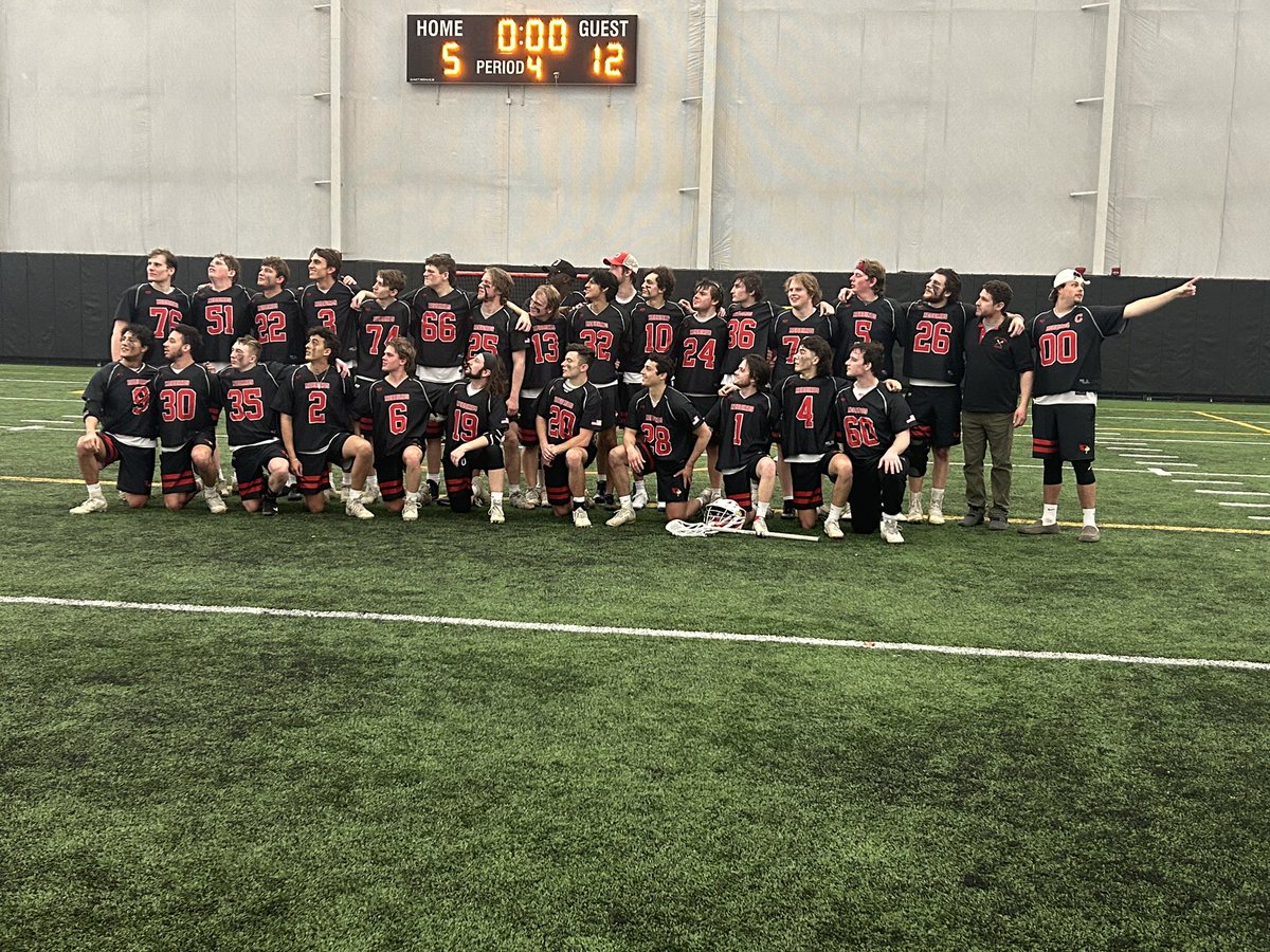 ISULacrosse's tweet photo. 🚨Birds take a 12-5 win over Hawkeyes🚨

First win of the season for the boys.
                                                                                     NIU and Iowa next week at home 

#Rollbirds https://t.co/VgnUPBT2f4