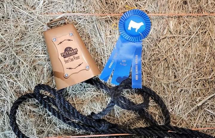 First place ribbon and bell