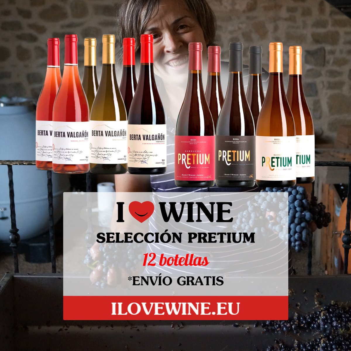 ILOVEWINE_es's tweet photo. .Nuestros packs son una muy buena forma de descubrir diferentes vinos de cada Bodega en cajas de 12 botellas.
Hoy te recomendamos el #Pretium, con la siguiente #selección de #Vinos de #CuzcurritadeRíoTirón:
☛ https://t.co/soWXrH4ypl
✔ #EnvíoGratis https://t.co/pWBKCvo9JQ
