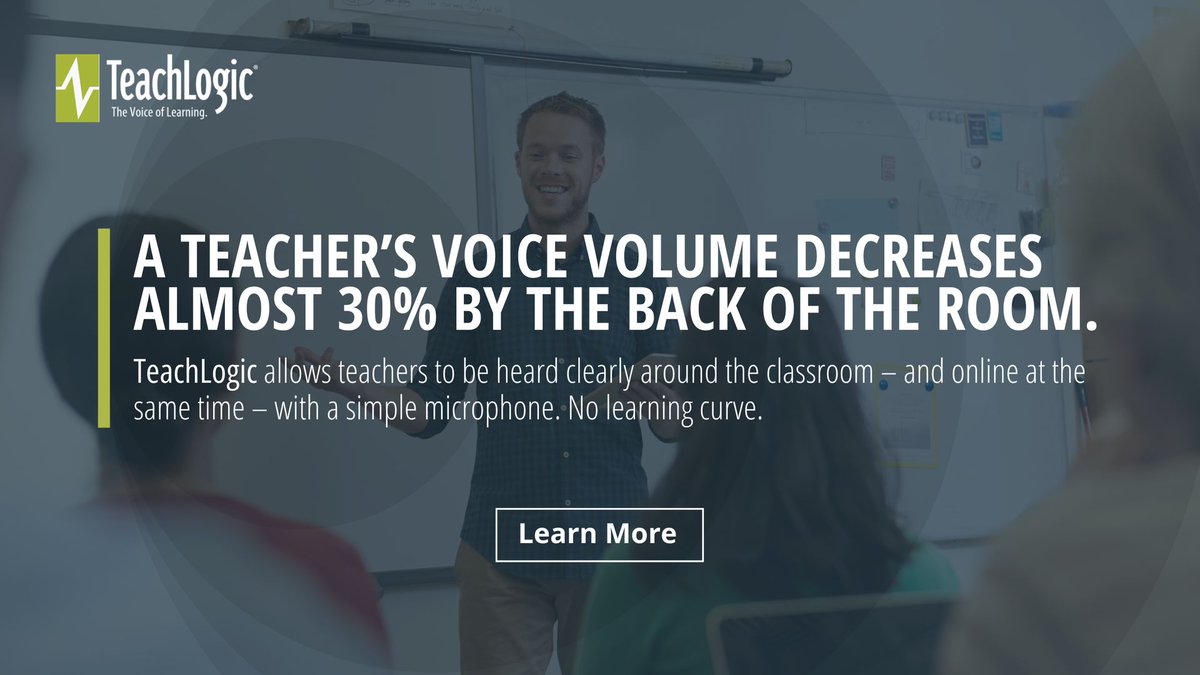 Teach_Logic's tweet photo. With TeachLogic's Sound Field Solution teachers can use their natural voice and every student hears like they’re in the front row! Learn more here https://t.co/aHkOSizXVo
#SoundField #ClassroomAudio #VirtualAudio https://t.co/7LoSpF16IP