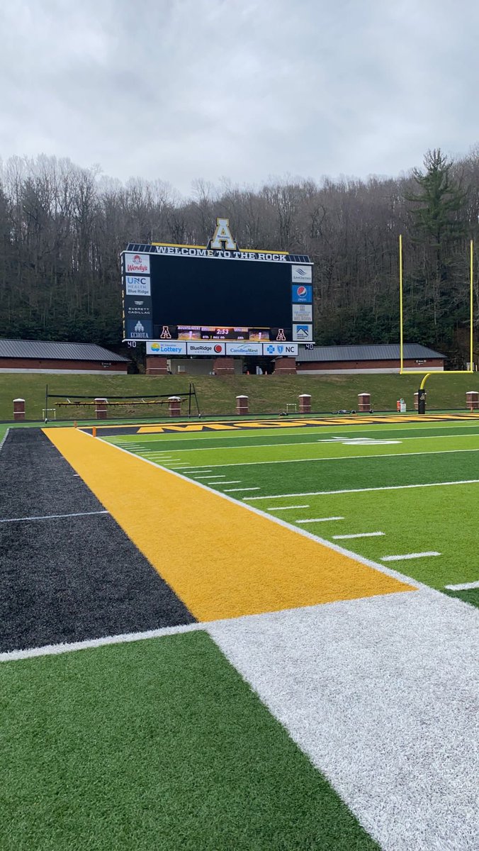 Had a great time today @AppState_FB loved the environment and energy at practice. Thank you @JSrofe @BrianHainesb @CoachDeGraf23 @lgware and @coach_sclark for a great day! Looking forward to coming back in June! @coachcaponewhs @BigDubFootball @TomLuginbill