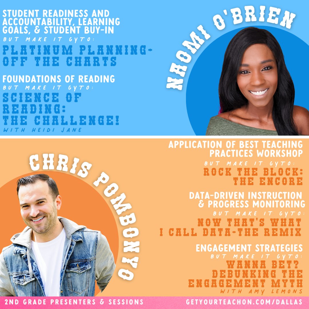 getyourteachon's tweet photo. It's time to check out your 2023 #GYTOxDallas Second Grade presenters &amp; grade level sessions! 

#getyourteachon #GYTOxDallas #GYTOxNationals #secondgradeteacher #secondgradeteachers #iteachsecondgrade #iteachsecondgraders #iteachsecondandthird #secondgradeeducator https://t.co/BlbffCZAnR