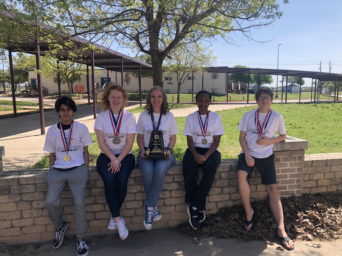 Congratulations to my Georgetown High School Calculator Applications Team for winning first place at the Academic District Meet today!