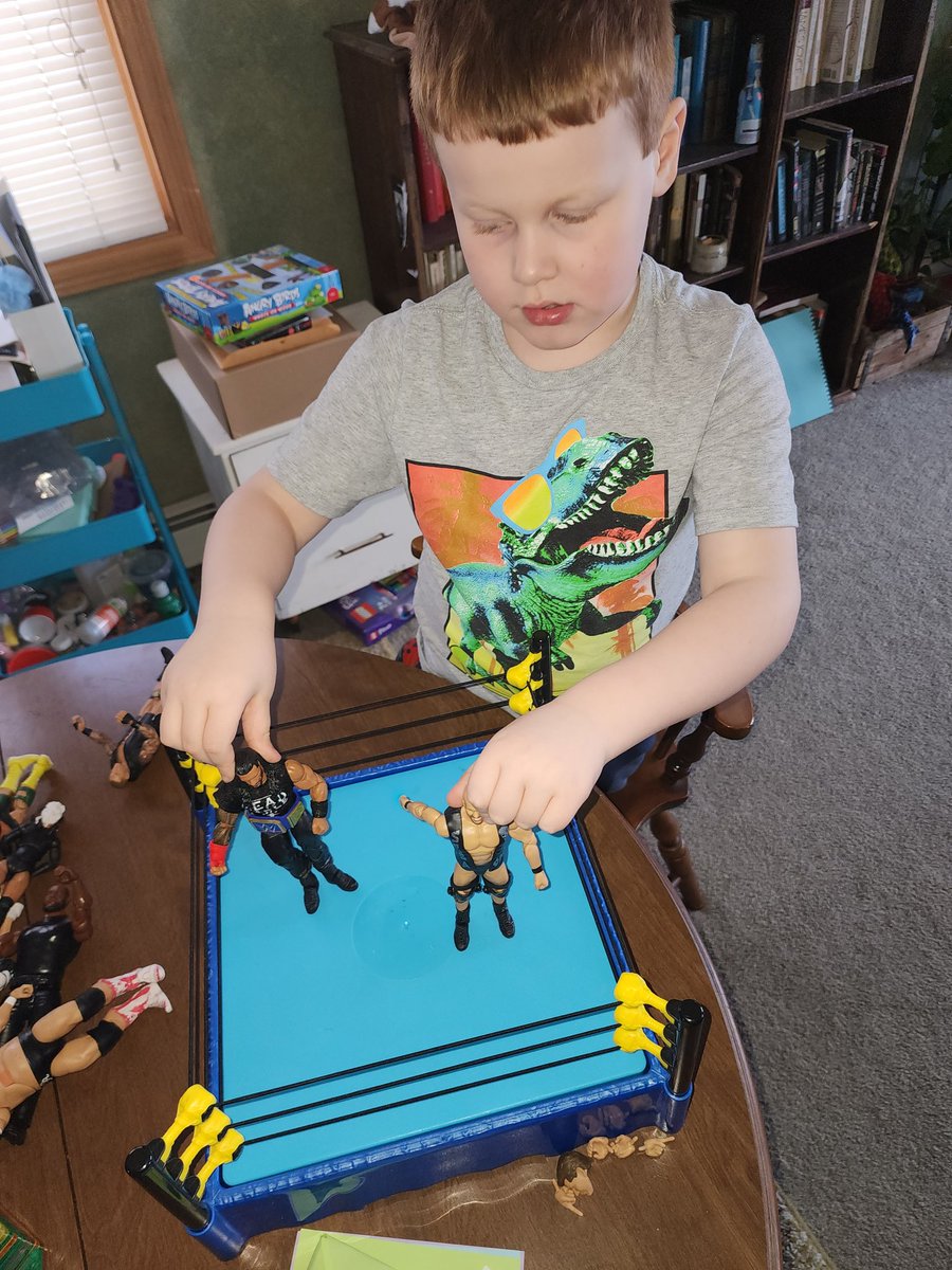 HeavyDSabick's tweet photo. Saturday vibes... Jack can't decide if @WWERomanReigns or @steveaustinBSR is going over ... https://t.co/0W2ouJLgHn