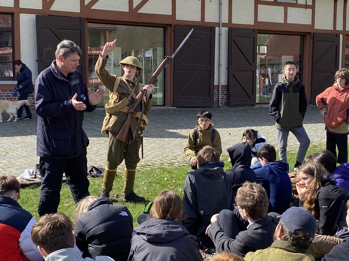 boothamemc's tweet photo. Getting to grips with life in the trenches. @BoothamSchool https://t.co/7jr3VC7jPJ