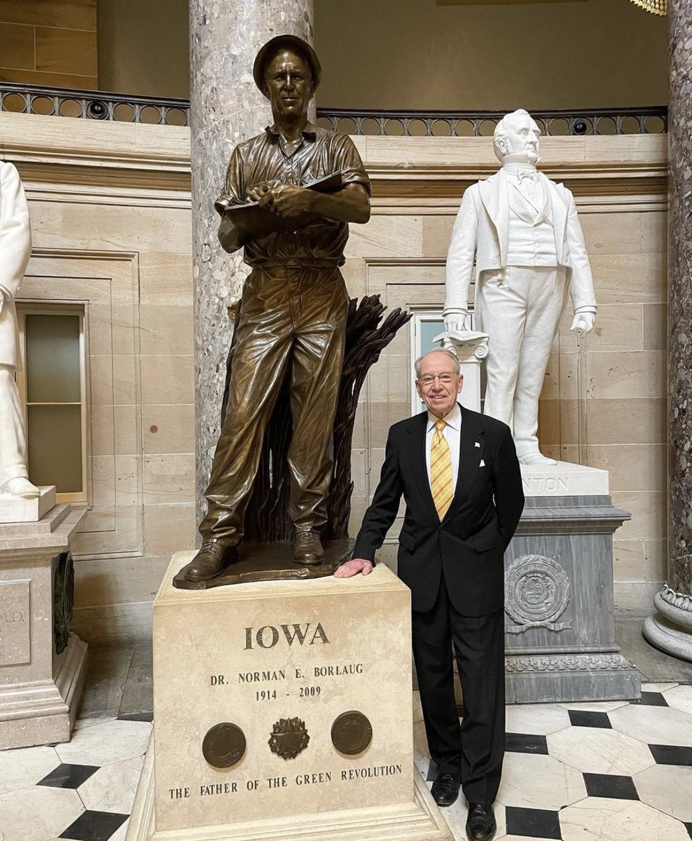 Happy bday Norman Borlaug native of Cresco & father of the green revolution Learn more about him & see his statue in our Capitol