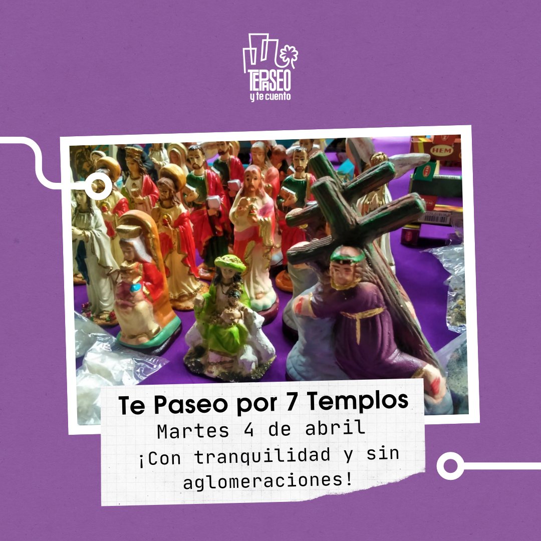 No tienes que “sufrir un calvario” para cumplir con la antigua tradición  religiosa de visitar 7 templos en la Semana Mayor. 😅

Este año proponemos recorrerlos el Martes Santo, para hacerlo con tranquilidad. 😉

👉🏼 Más información e inscripciones:  bit.ly/3FRo9DU