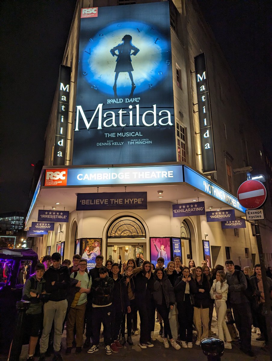 After a long walk and very busy day we are ready to relax and watch this London gem @DT_AoMSchool #MatildaTheMusical