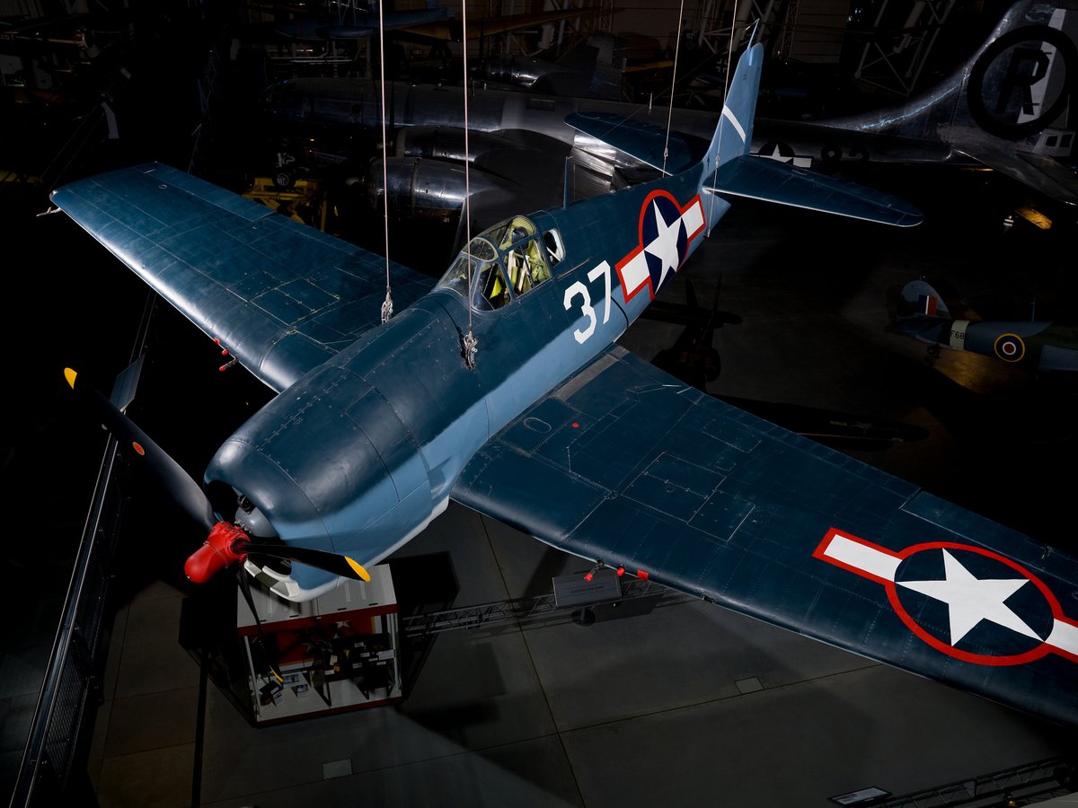 The Grumman F6F Hellcat was conceived as an advanced version of the U.S. Navy's F4F Wildcat. The Museum’s Hellcat logged its last flight on this day in 1947, with a total of 430.2 flying hours. #AirSpacePhoto