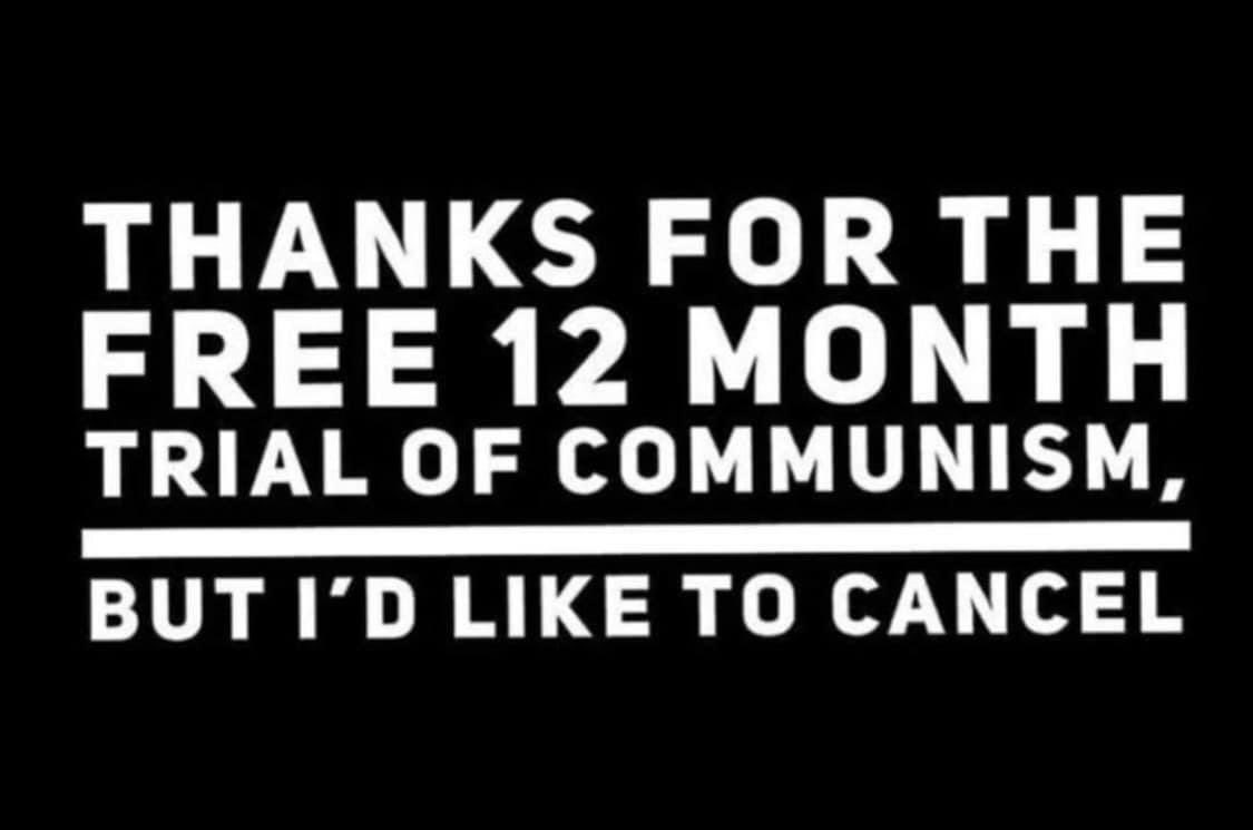 ElizabethETK's tweet photo. Thanks for letting us test out #Communism Time to bring back #Republicans 🗽🇺🇸 @POTUS @VP @SenWarren @RepLizCheney @AOC @GavinNewsom @SpeakerPelosi #DemocratsDestroyEverything #Vote #2024Elections #AmericaFirst #2A #covid #ukraine #truth https://t.co/1vrPzf29WZ