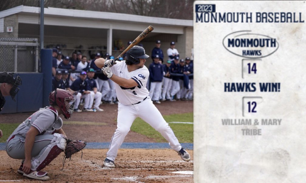 Won a shootout!

<a href="/MUHawksBaseball/">Monmouth Baseball</a> scored 🔟 runs in an inning to grab the middle game at William &amp; Mary!

#FlyHawks