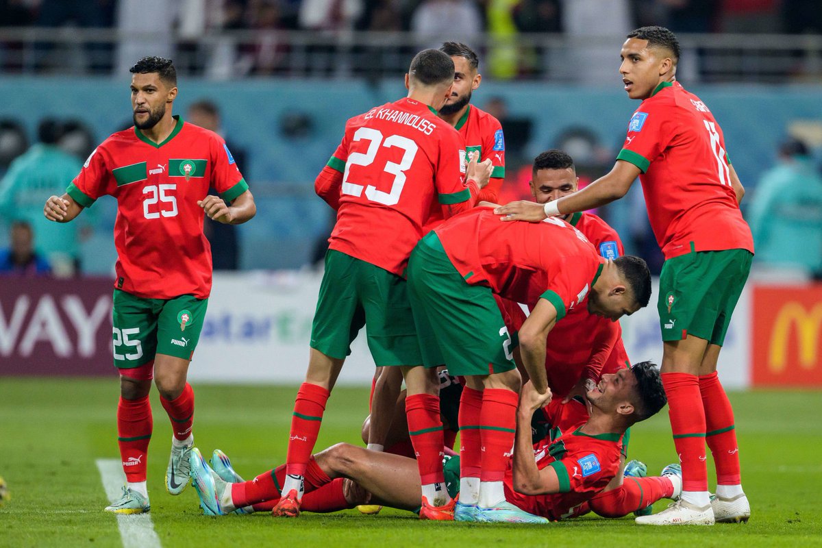 EvrardFul's tweet image. 🇲🇦vs🇧🇷 | 30’ - Ouverture du score au grand stade de Tanger. Les Lions de l’Atlas mènent les débats grâce à une réalisation signée Soufiane Boufal. #DestinationMorocco2025 #MARBRE