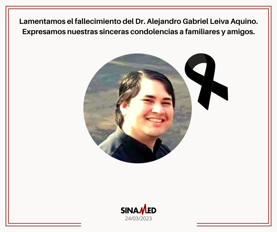 Sinamed_MSPYBS's tweet photo. Q.E.P.D. Dr. Alejandro Gabriel Leiva Aquino  ✝ https://t.co/UIMgYBqMp5