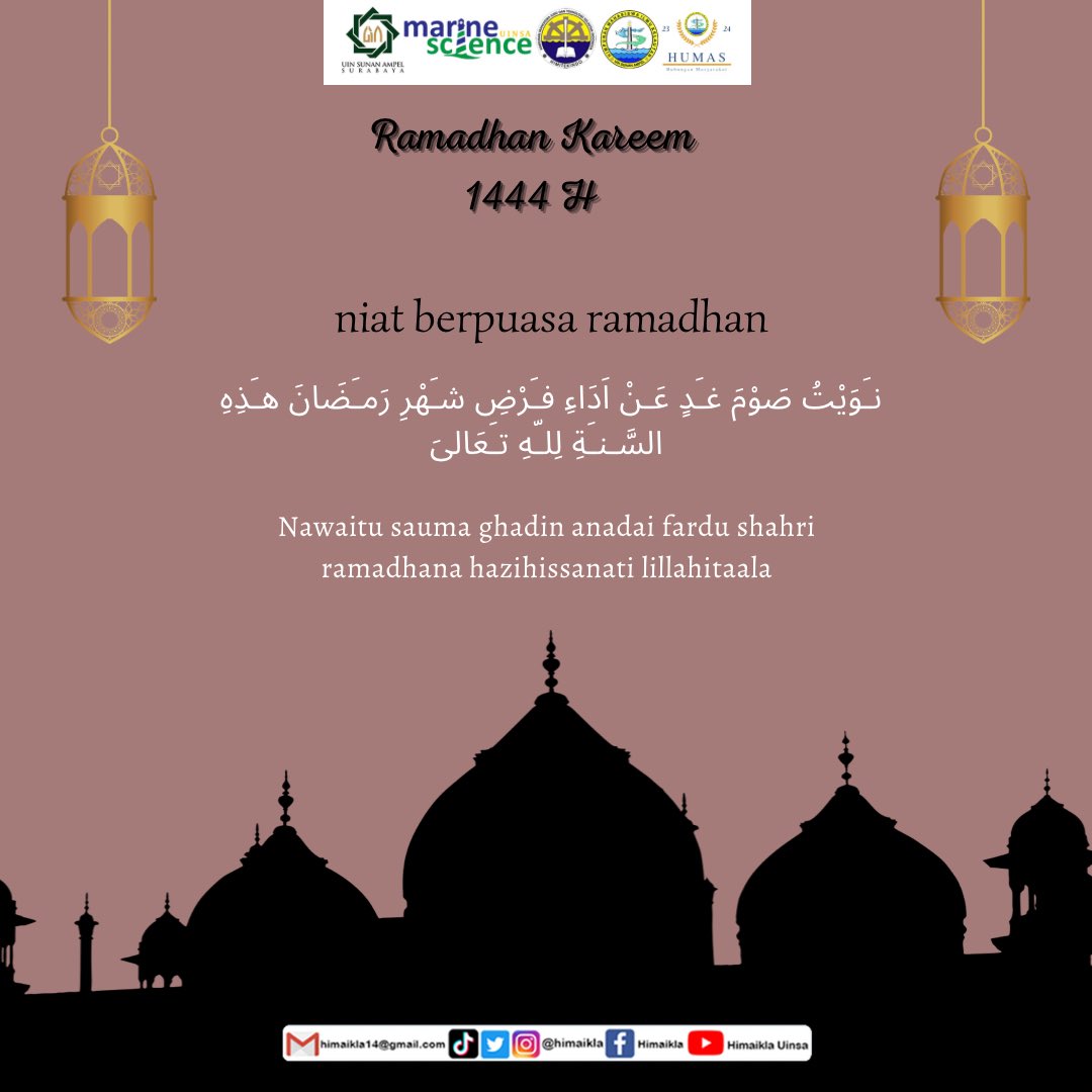 himaikla's tweet photo. Selamat menunaikan ibadah puasa ramadhan 1444 H / 2023 M sobat kelautan 🙌🏻
Semoga senantiasa mendapatkan keberkahan di bulan suci ini. Jangan lupa baca niat yaa… xixixi🫣
Selamat berpuasa #SobatKelautan https://t.co/cXVPkAyuXI