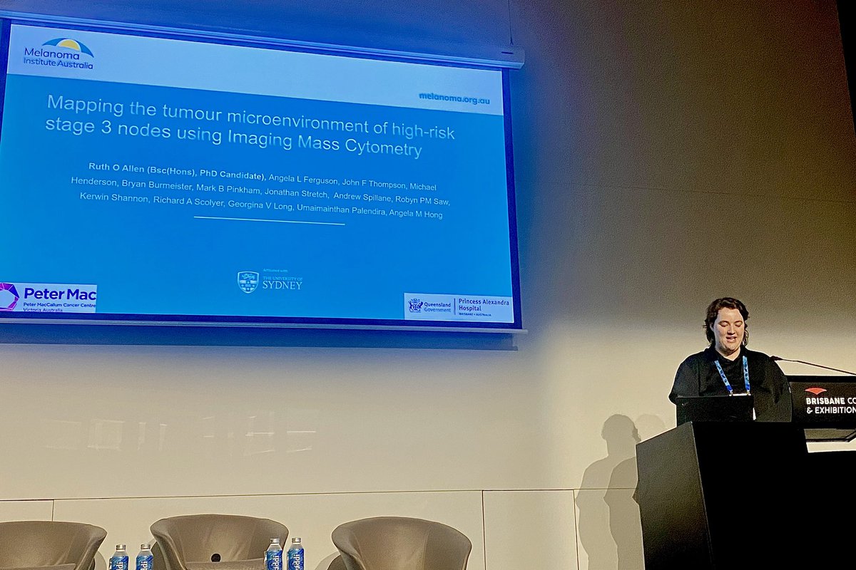 Ruth Allen (@rutholiviaallen) on Twitter photo Had a great time at #AMC2023 presenting work on how we mapped the TME of high-risk stage 3 nodes to determine if pre-treatment TME is predictive of outcome - so lucky to be working on a fantastic project with <a href="/AngelaHong/">Angela Hong</a>. Thank you to <a href="/MelanomaAus/">Melanoma Institute Australia</a> for the travel funding ✈️ Had a great time at #AMC2023 presenting work on how we mapped the TME of high-risk stage 3 nodes to determine if pre-treatment TME is predictive of outcome - so lucky to be working on a fantastic project with <a href="/AngelaHong/">Angela Hong</a>. Thank you to <a href="/MelanomaAus/">Melanoma Institute Australia</a> for the travel funding ✈️