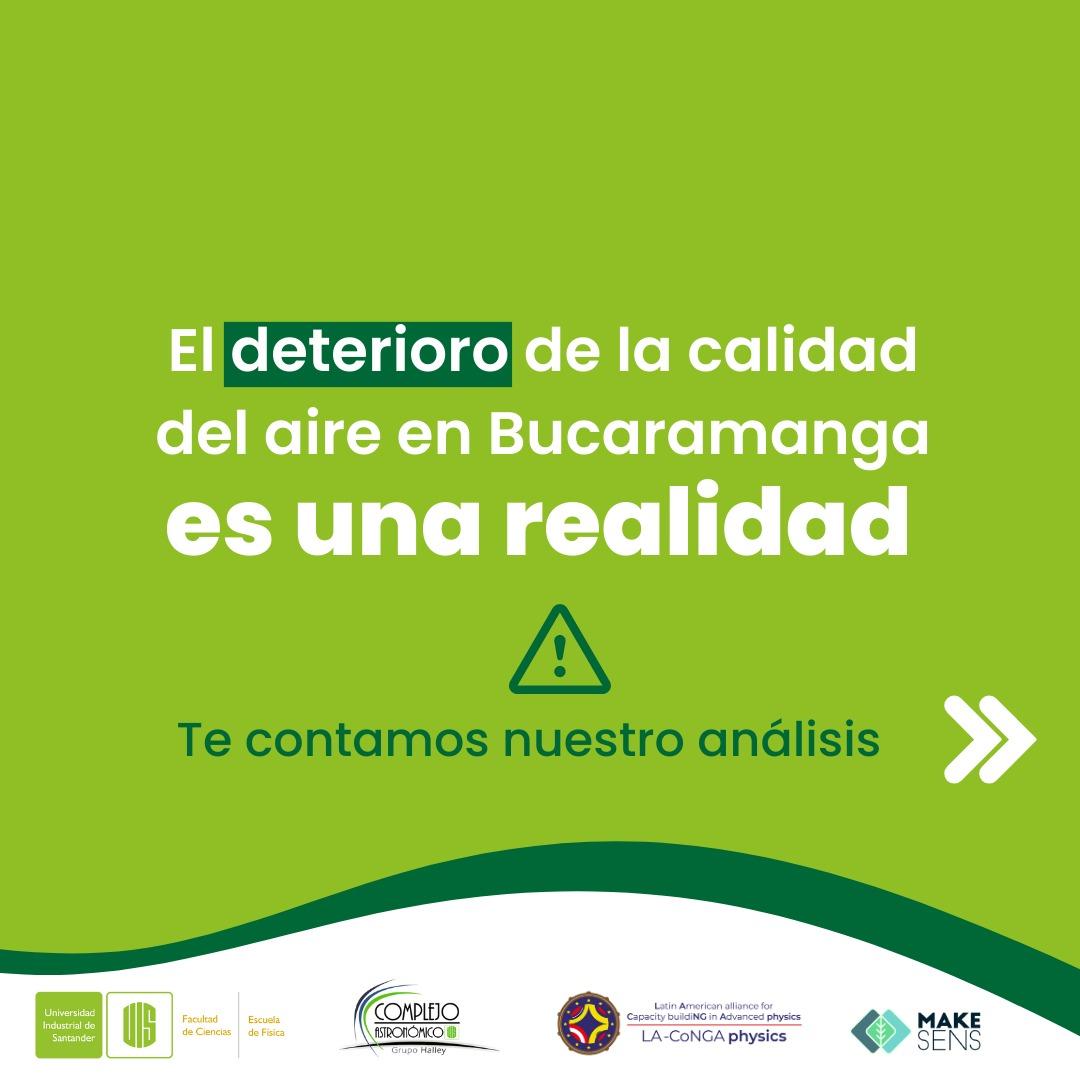 MakeSens_co's tweet photo. 1/6 ¡Alerta! Mala calidad de aire en ciudades colombianas, incluyendo Bucaramanga. Acompañamos la emergencia ambiental con datos en tiempo real de microsensores de calidad de aire instalados en colegios para soportar y monitorear decisiones sobre pico y placa ambiental. https://t.co/ByNarkFAhs