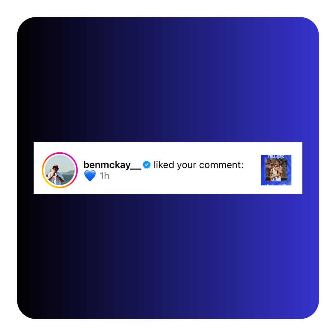 Gotta love when your gun fullback takes the time to like fan comments. Can’t wait to have you back @benmckay_23 Go #kangas 💙