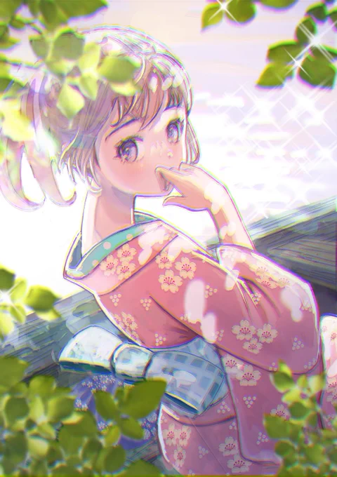 昨日のアップした絵に色収差をかけました。 