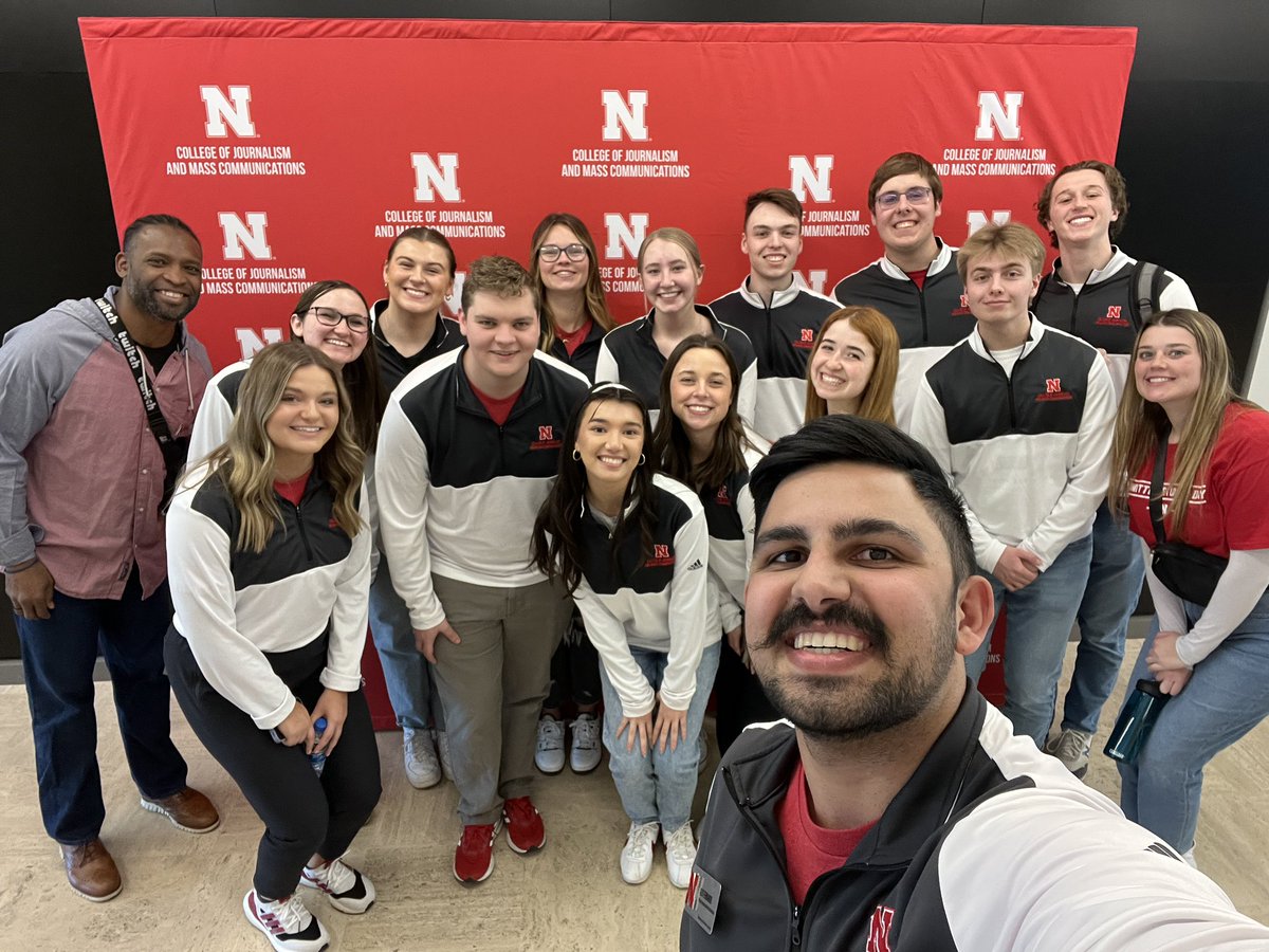So proud of my <a href="/Unl_CoJMC/">UNL CoJMC</a> Ambassador team &amp; the amazing Faculty who helped make our Admitted Students Day a big hit! Great connections with our future Huskers and so much fun working with this squad. GO BIG RED! <a href="/AhmanGreen30/">Ahman Green NFL legend/Head Coach/Gamer</a>