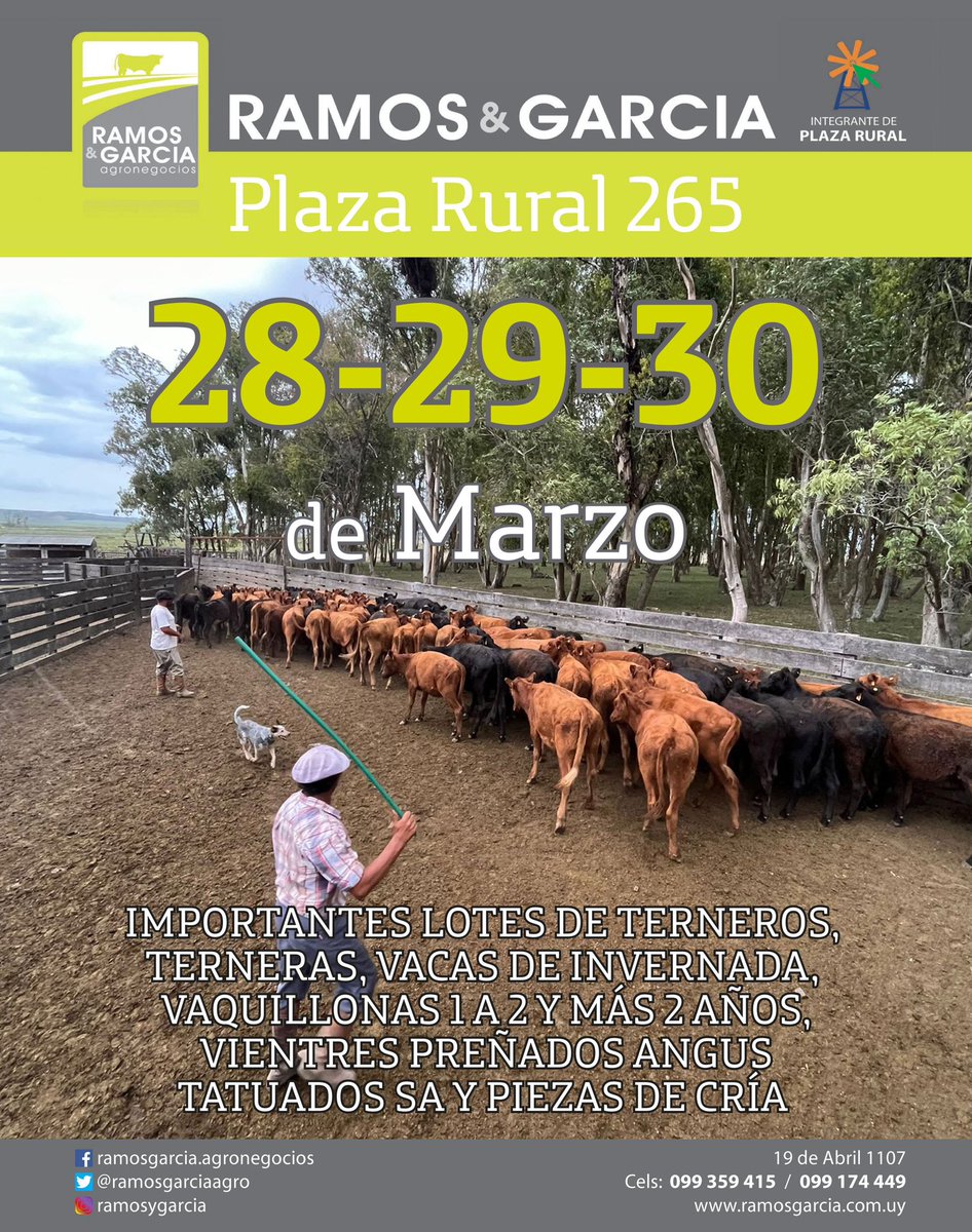 ramosgarciaagro's tweet photo. @plazarural 
Se viene el TERCER remate de Marzo!!! https://t.co/zRuSvduuJL